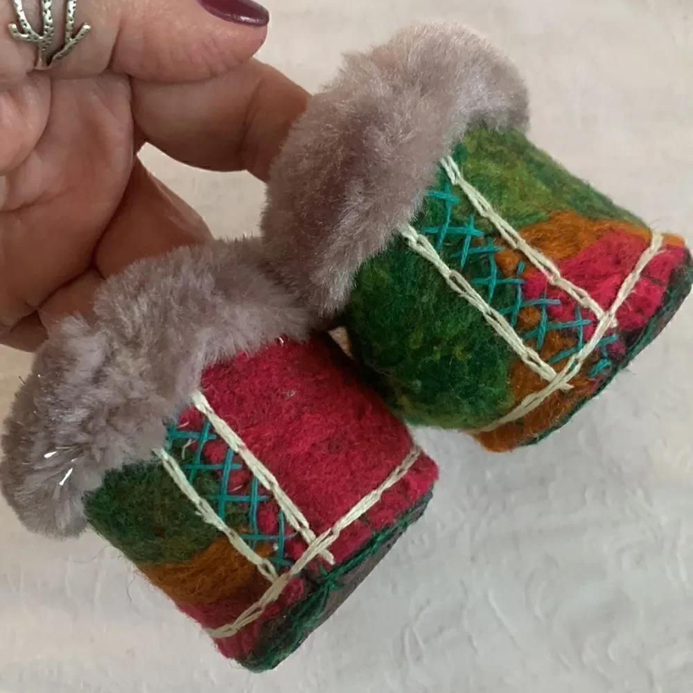 Slippers Hand Crafted Felted Wool Shoes  Baby Kid